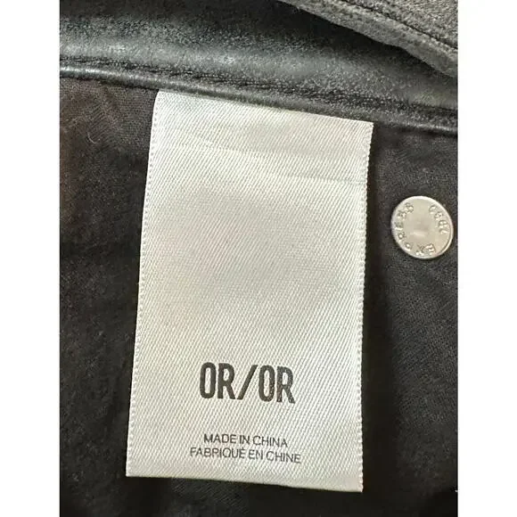 2/$30 Express Faux Leather Suede Skinny Pants Charcoal Size 0 - Picture 9 of 11